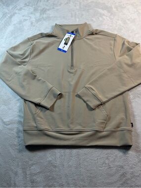 Skechers Beige Quarter-Zip Pullover Hoodie